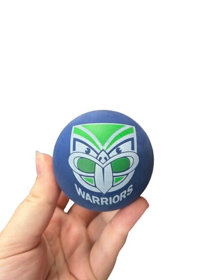 NRL Rubber High Bounce Hand Ball - New Zealand Warriors - Single
