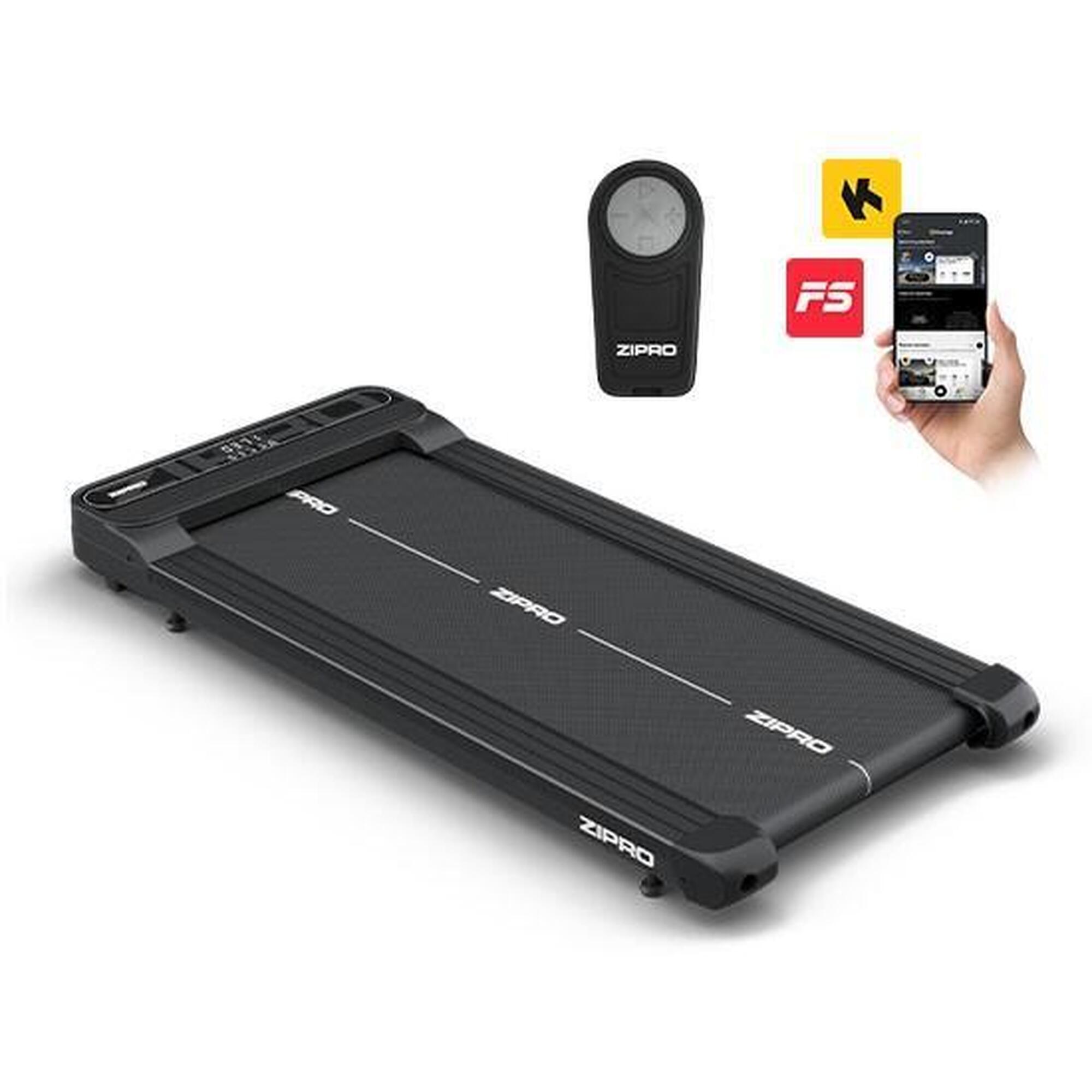 Zipro - Tapis De Marche Zipro Catwalk 100×40 Cm, 6km/h, Fitshow Bluetooth - Tapis De Marche - Noir - No Size - Decathlon