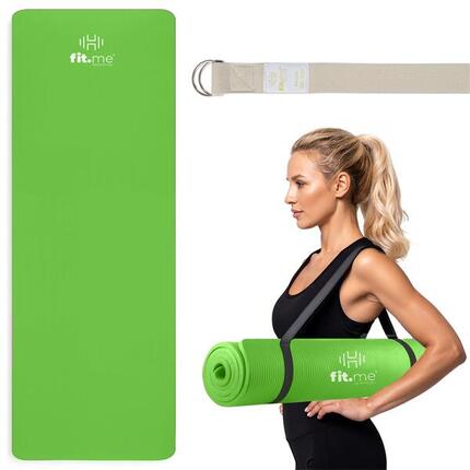 Mata do ćwiczeń i jogi NBR 1,5 cm z uchwytem Fit.me