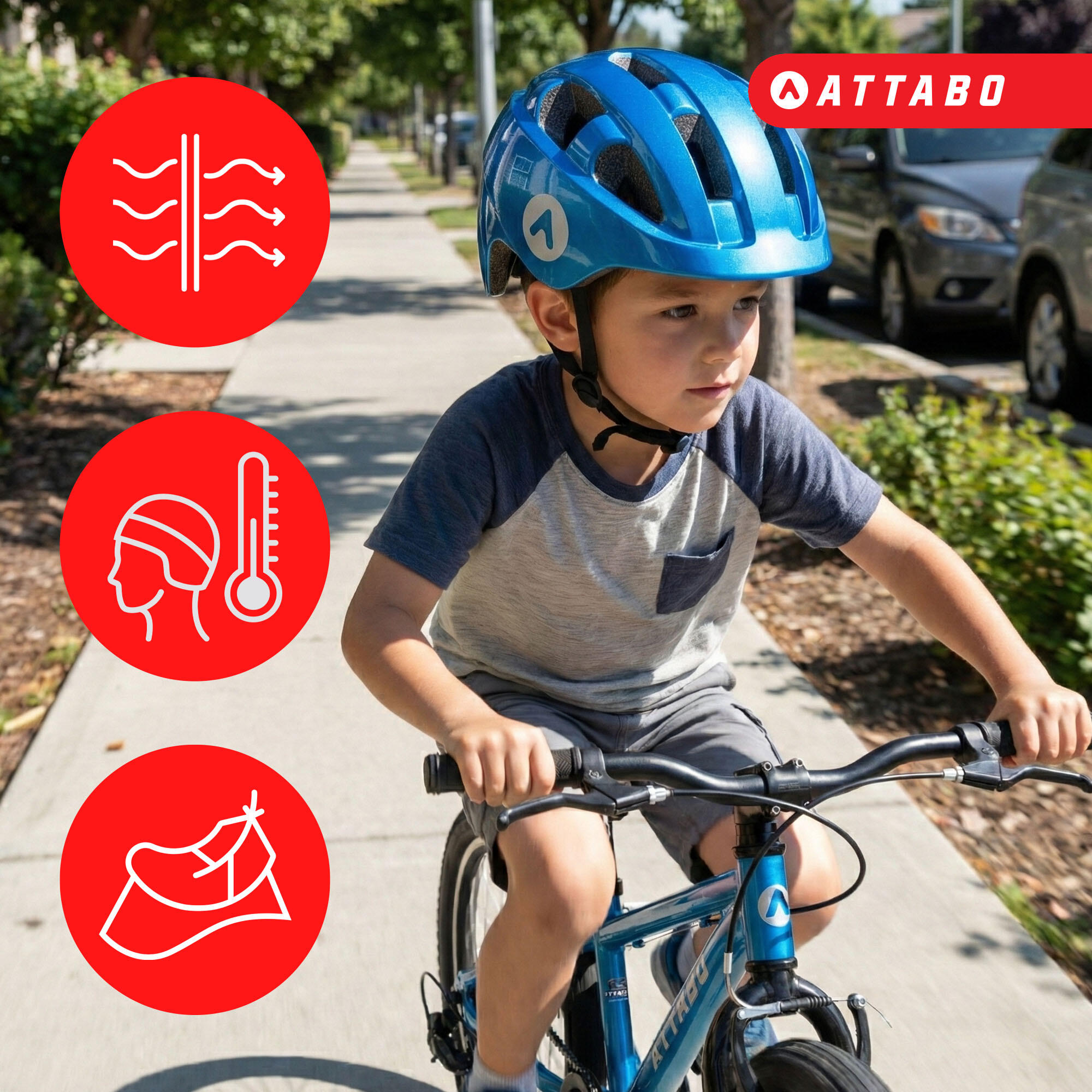 Casco de bicicleta para niños ATTABO K200 3/7