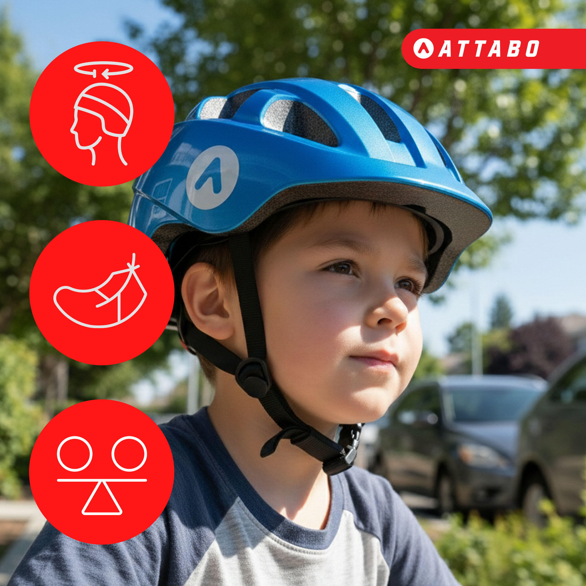 Casco de bicicleta para niños ATTABO K200 2/7