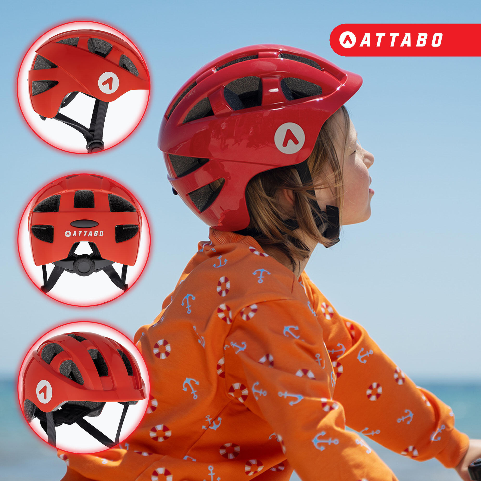 Casco da bicicletta per bambini ATTABO K200 4/7