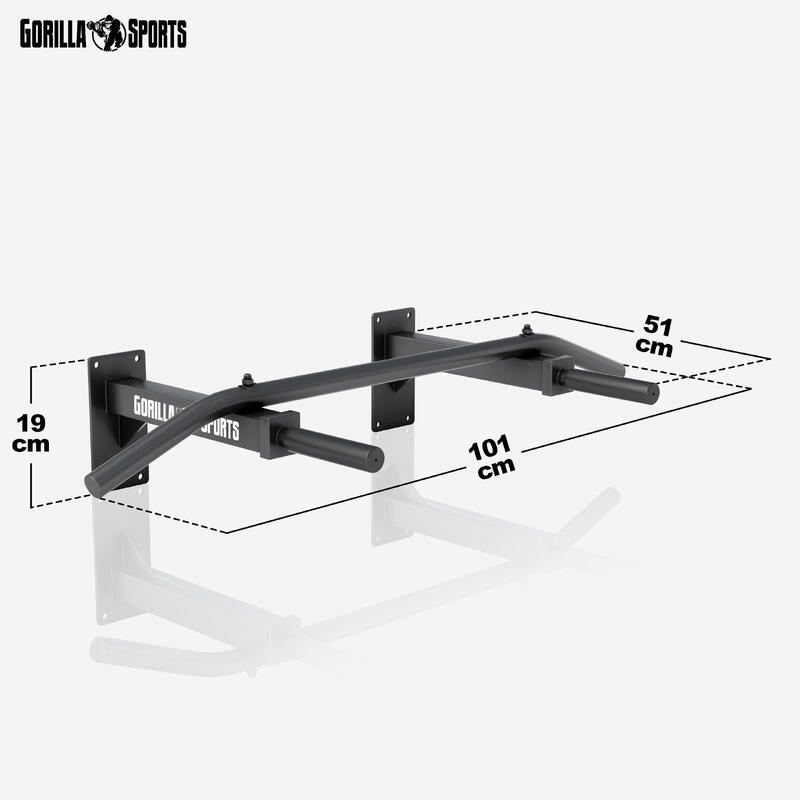 Set de tracțiuni (bară de tracțiuni + bandă de rezistență) negru