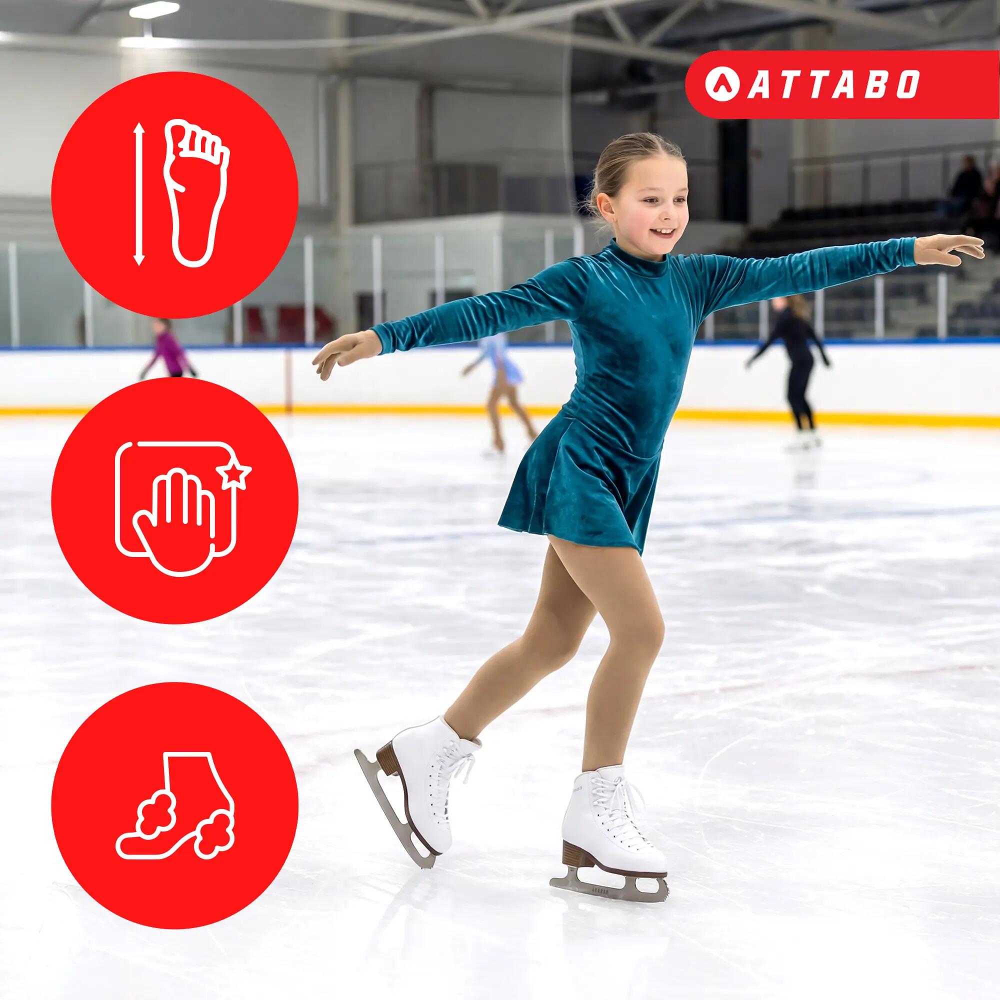 Kinder-Eiskunstlaufschlittschuhe ATTABO Oli verstellbar 3/7