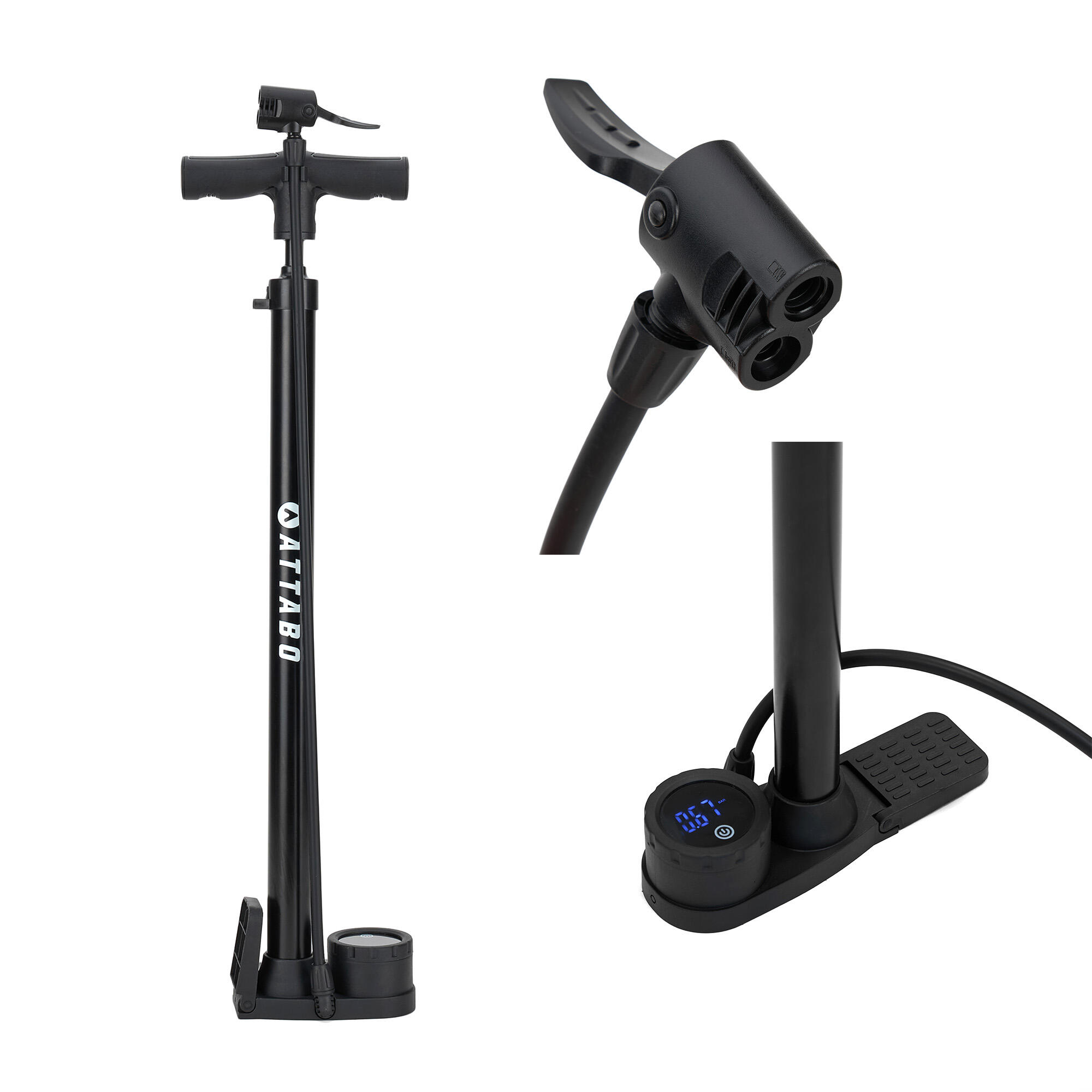 ATTABO Podlahová cyklistická pumpa WP.1