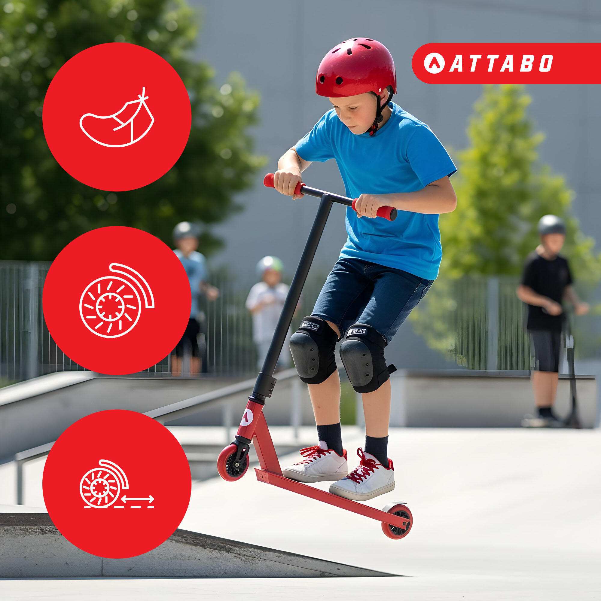 Scooter de estilo livre infantil ATTABO Bunny Hop 3/7