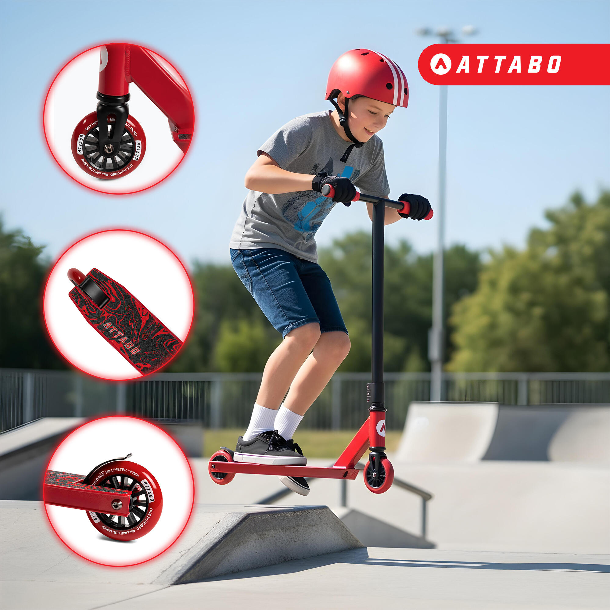 Scooter de estilo livre infantil ATTABO Bunny Hop 4/7