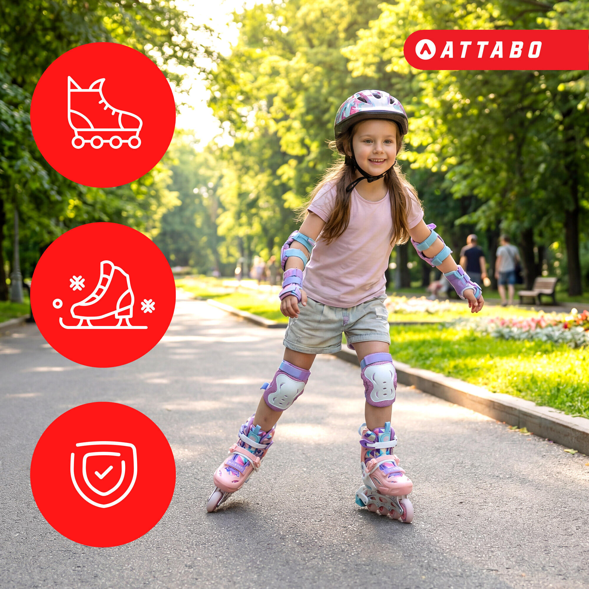 Patines en línea infantiles ATTABO Flashled 3/7