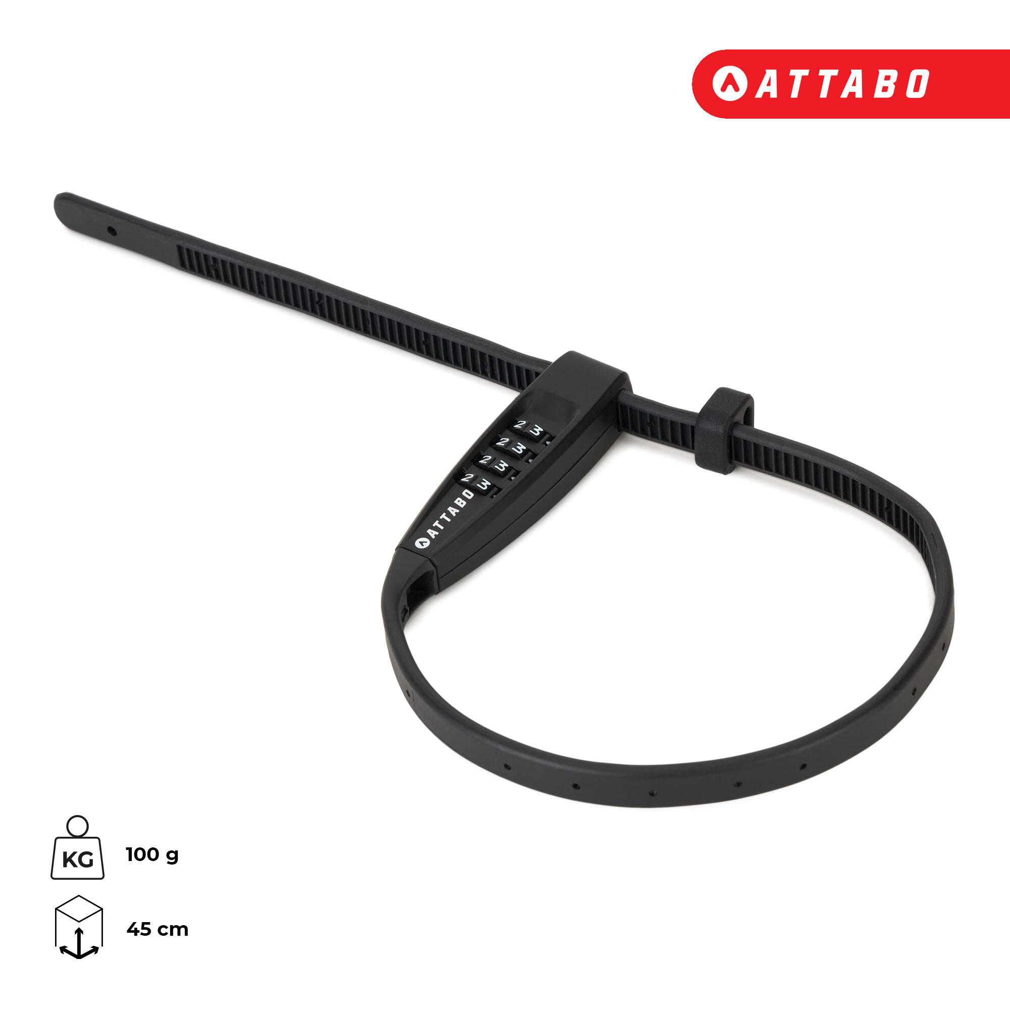 Lucchetto per bicicletta ATTABO Z.45 con combinazione 6/6