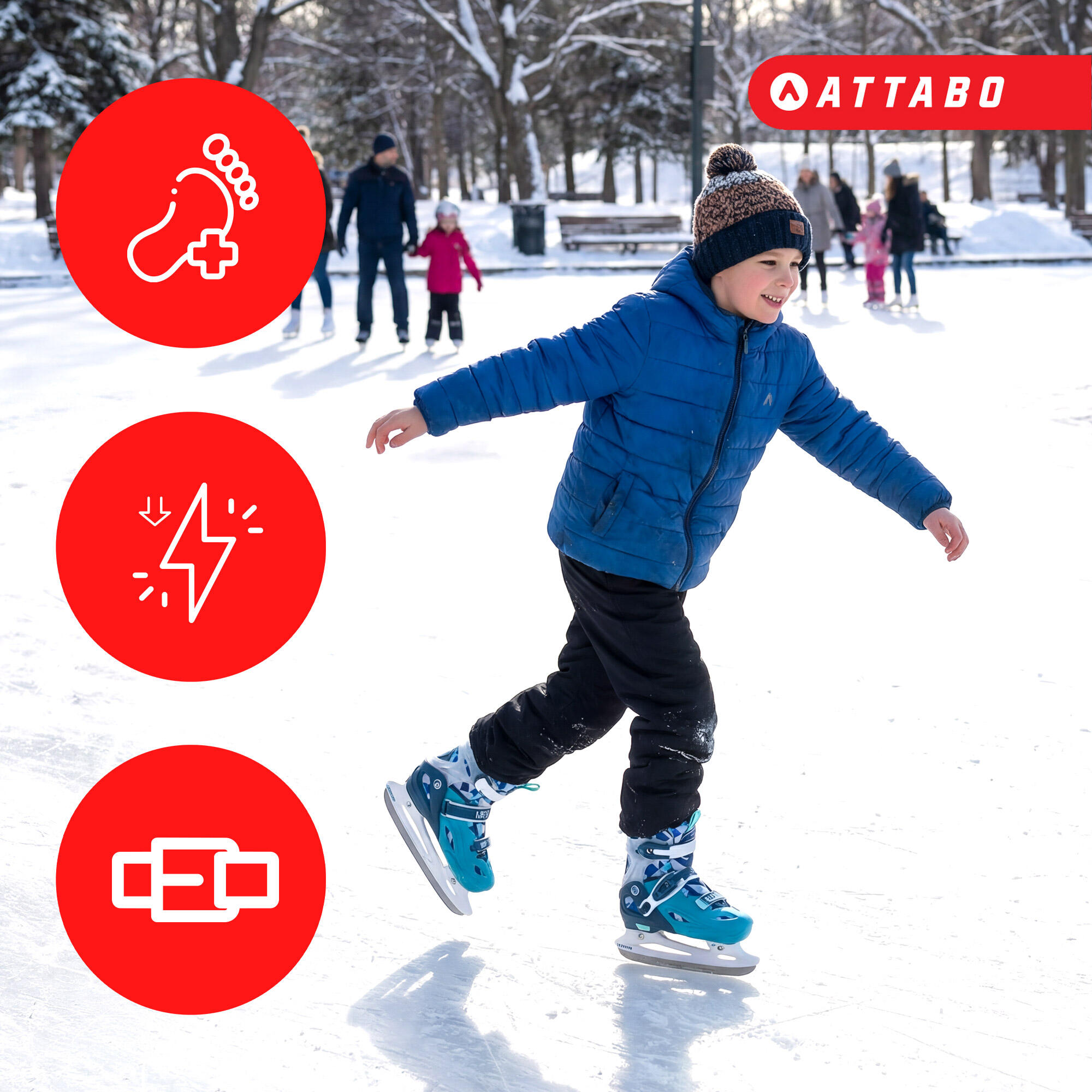 Patines en línea infantiles ATTABO Flashled 3/7
