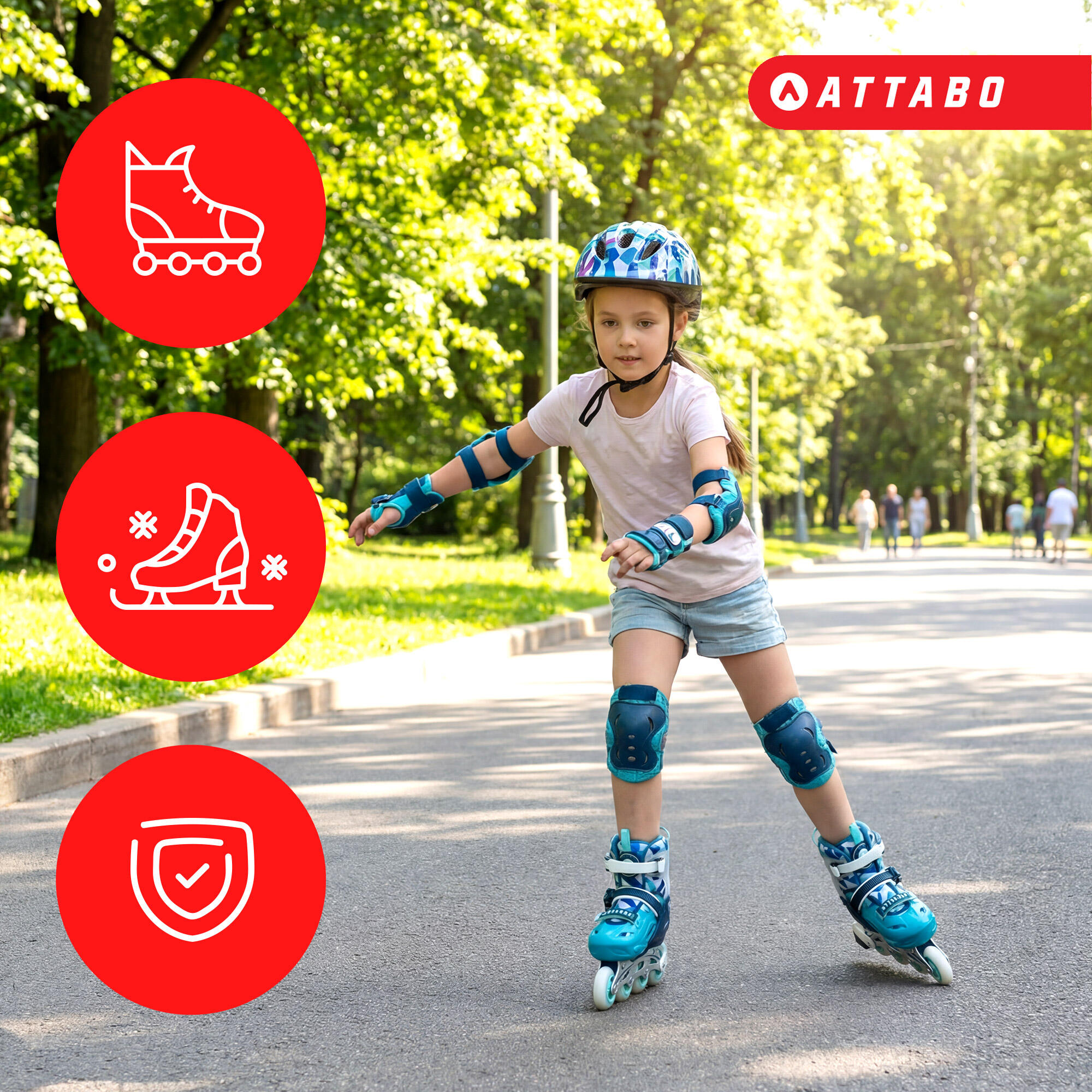 Patines en línea infantiles ATTABO Flashled 2/7
