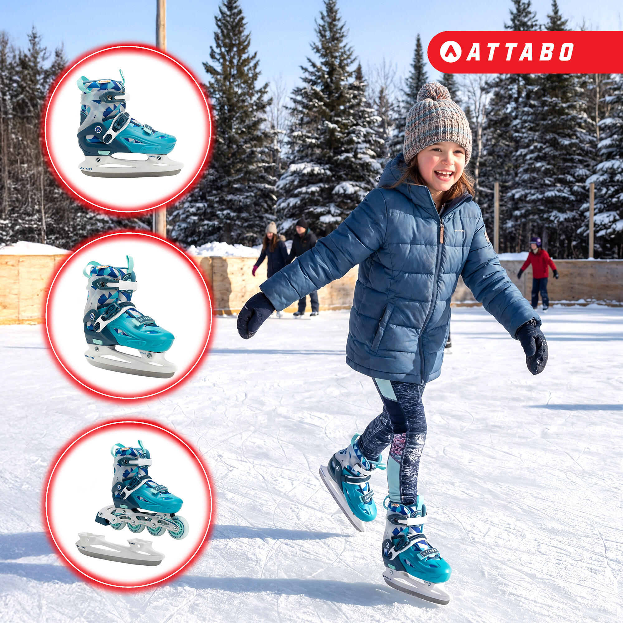 Patines en línea infantiles ATTABO Flashled 5/7