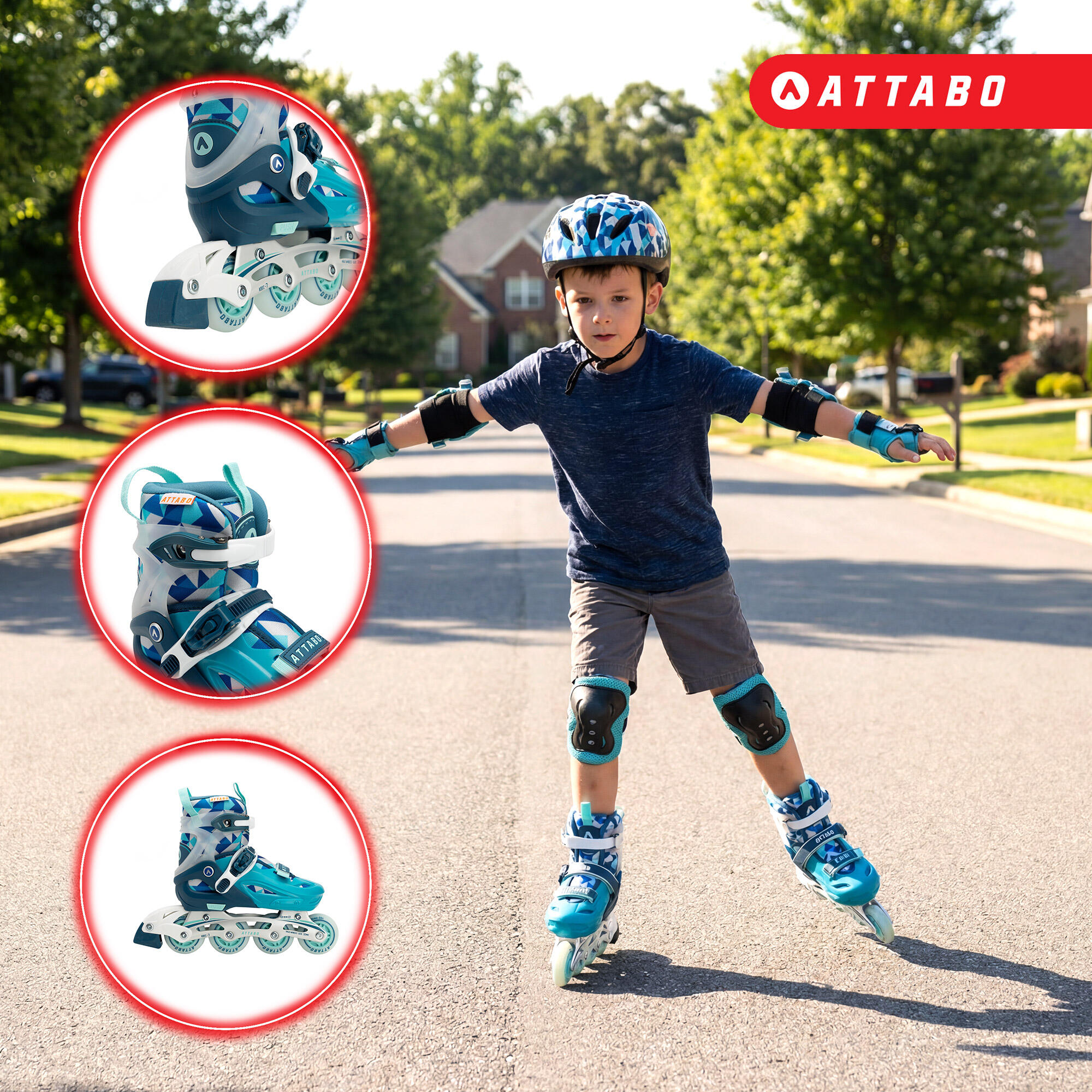 Patines en línea infantiles ATTABO Flashled 4/7