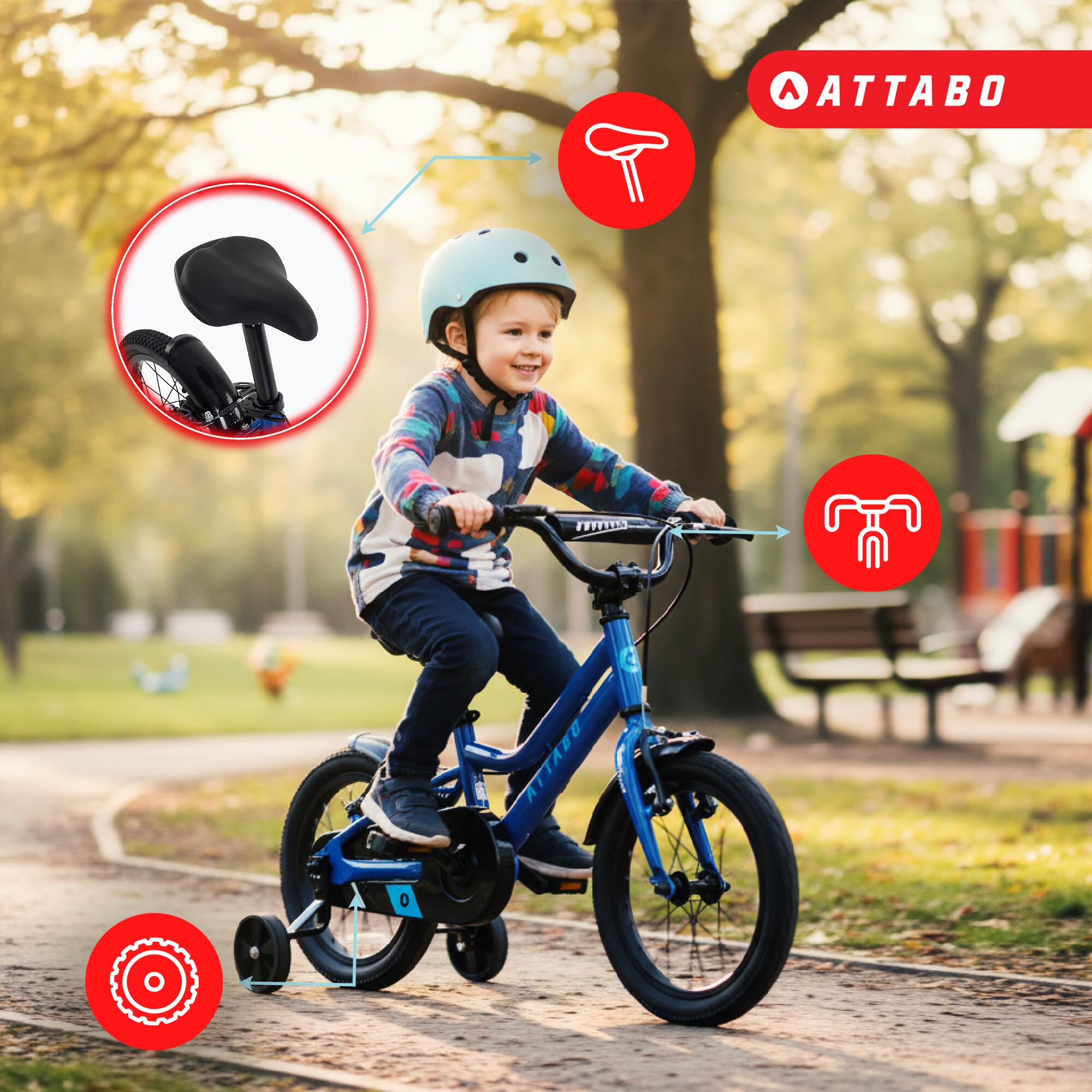 Bicicleta infantil ATTABO KNACK 14" 5/7