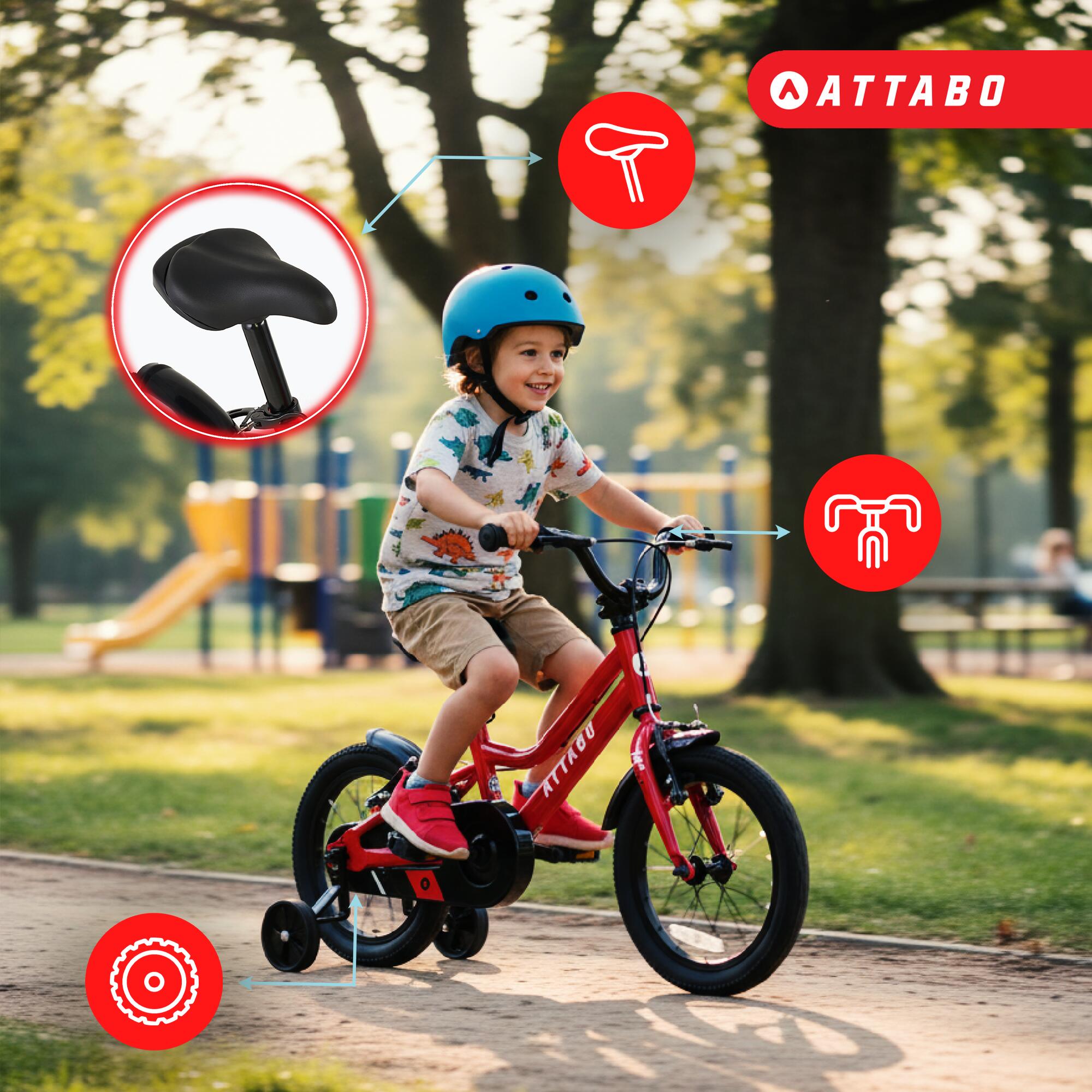 Bicicleta infantil ATTABO KNACK 14" 5/7