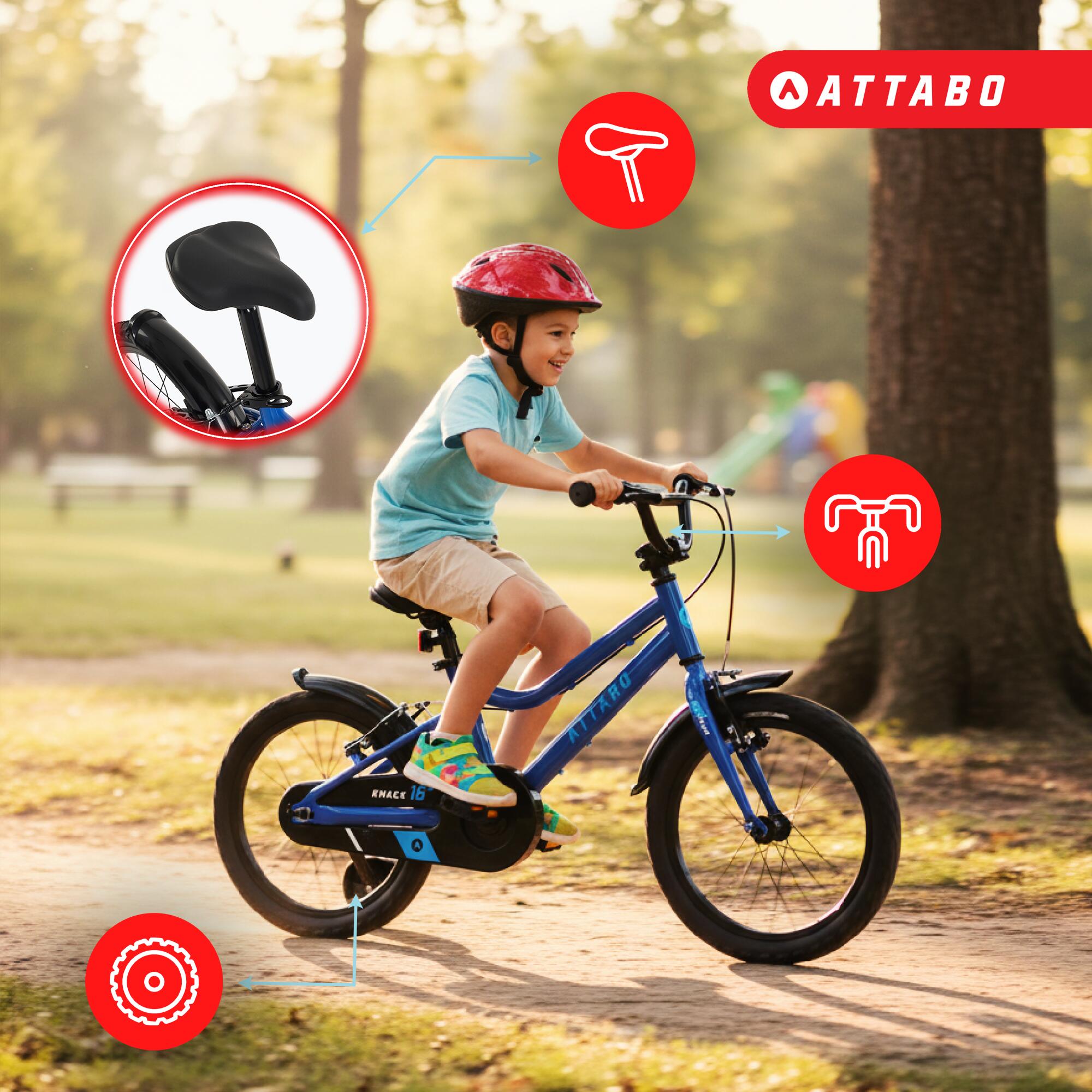 Bicicleta infantil ATTABO KNACK 16" 5/7