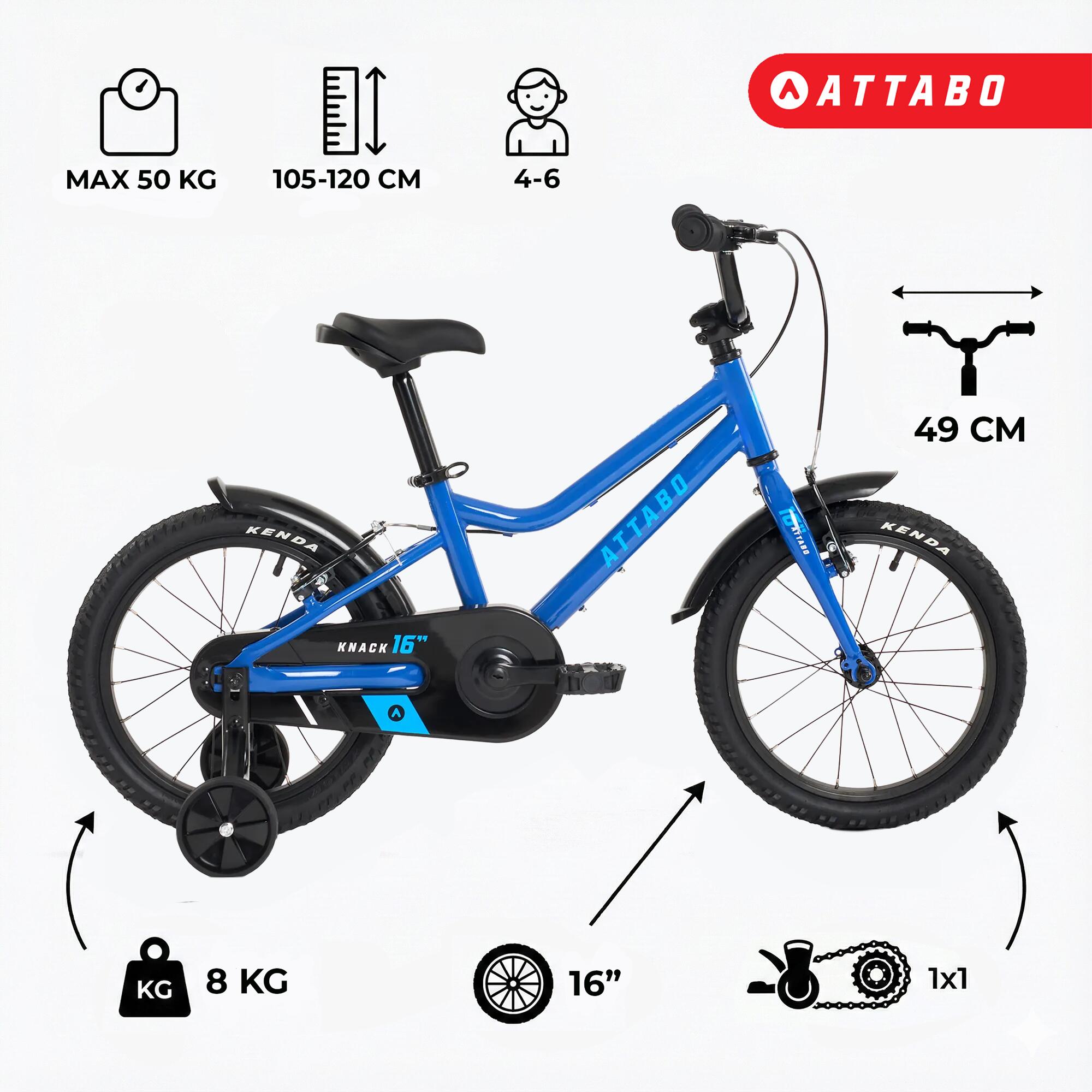 Bicicleta infantil ATTABO KNACK 16" 6/7