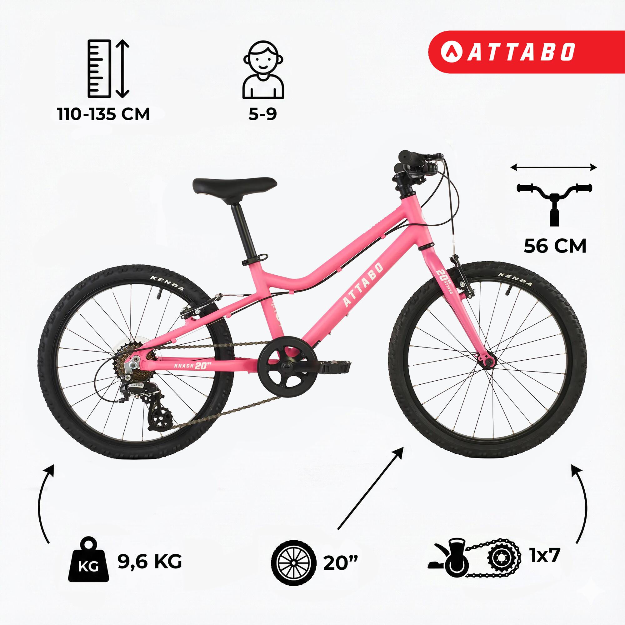 Rower dziecięcy ATTABO KNACK 20" różowy 20" 7/7