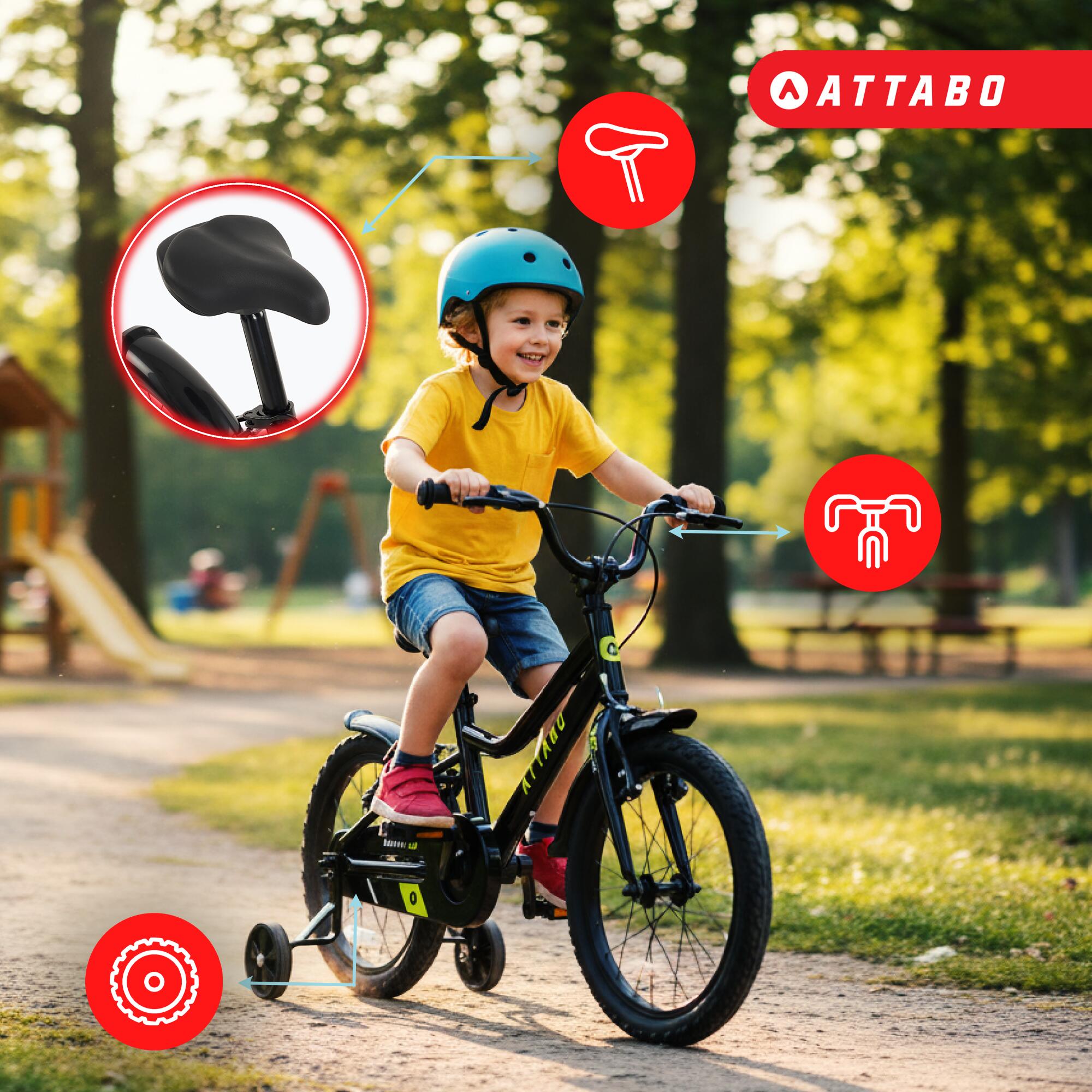 Bicicleta infantil ATTABO KNACK 16" 5/7