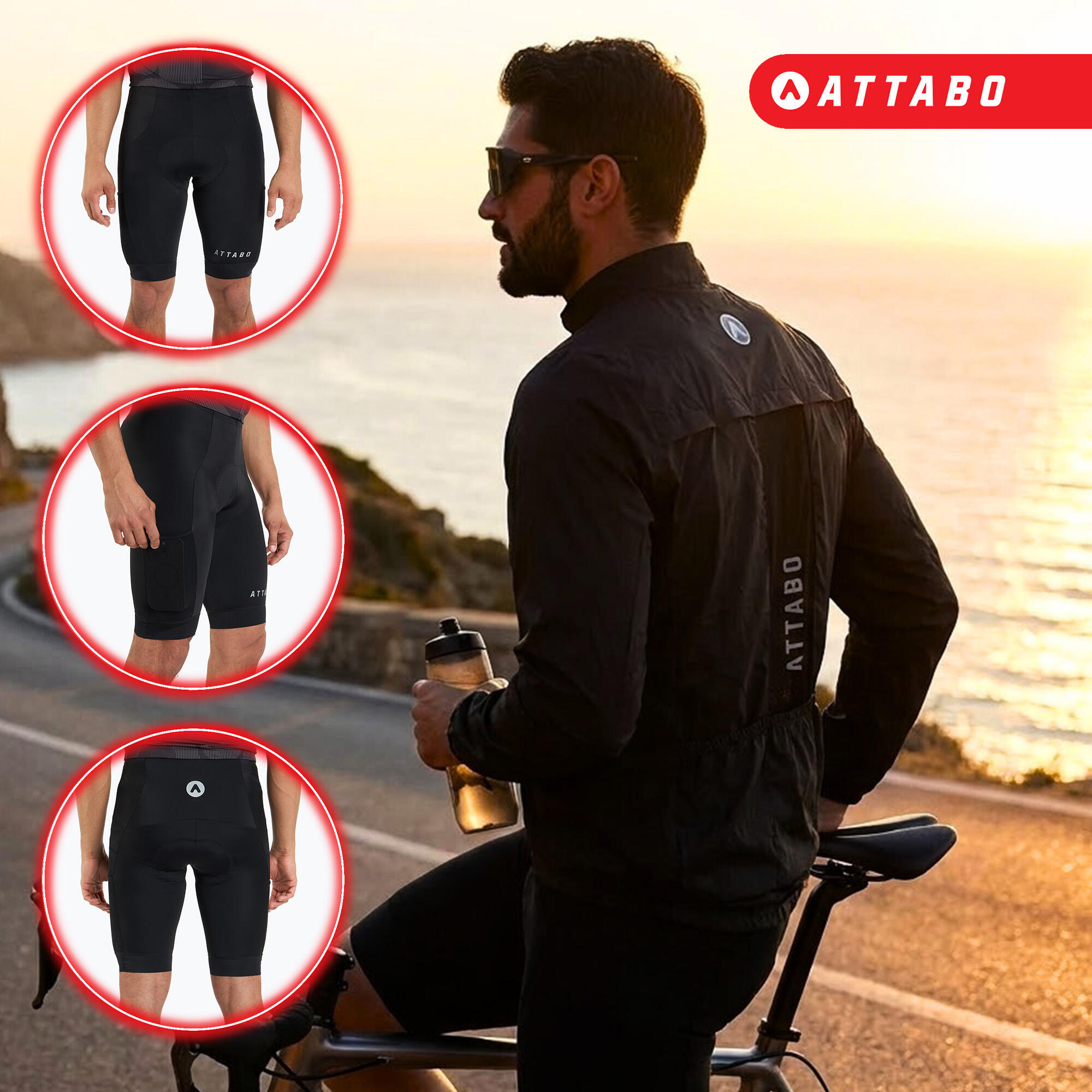 Cuissard de cyclisme pour homme ATTABO Kiro 2/6