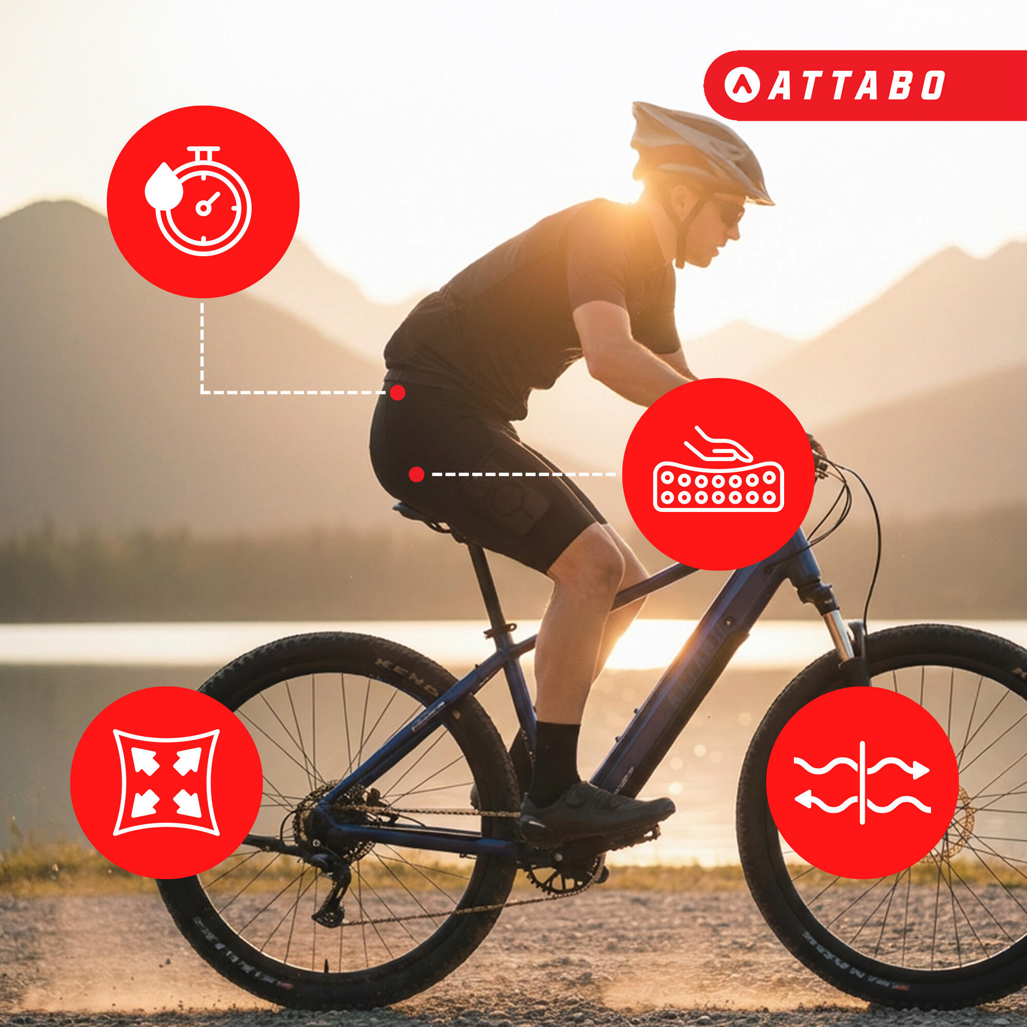 Cuissard de cyclisme pour homme ATTABO Kiro 5/6