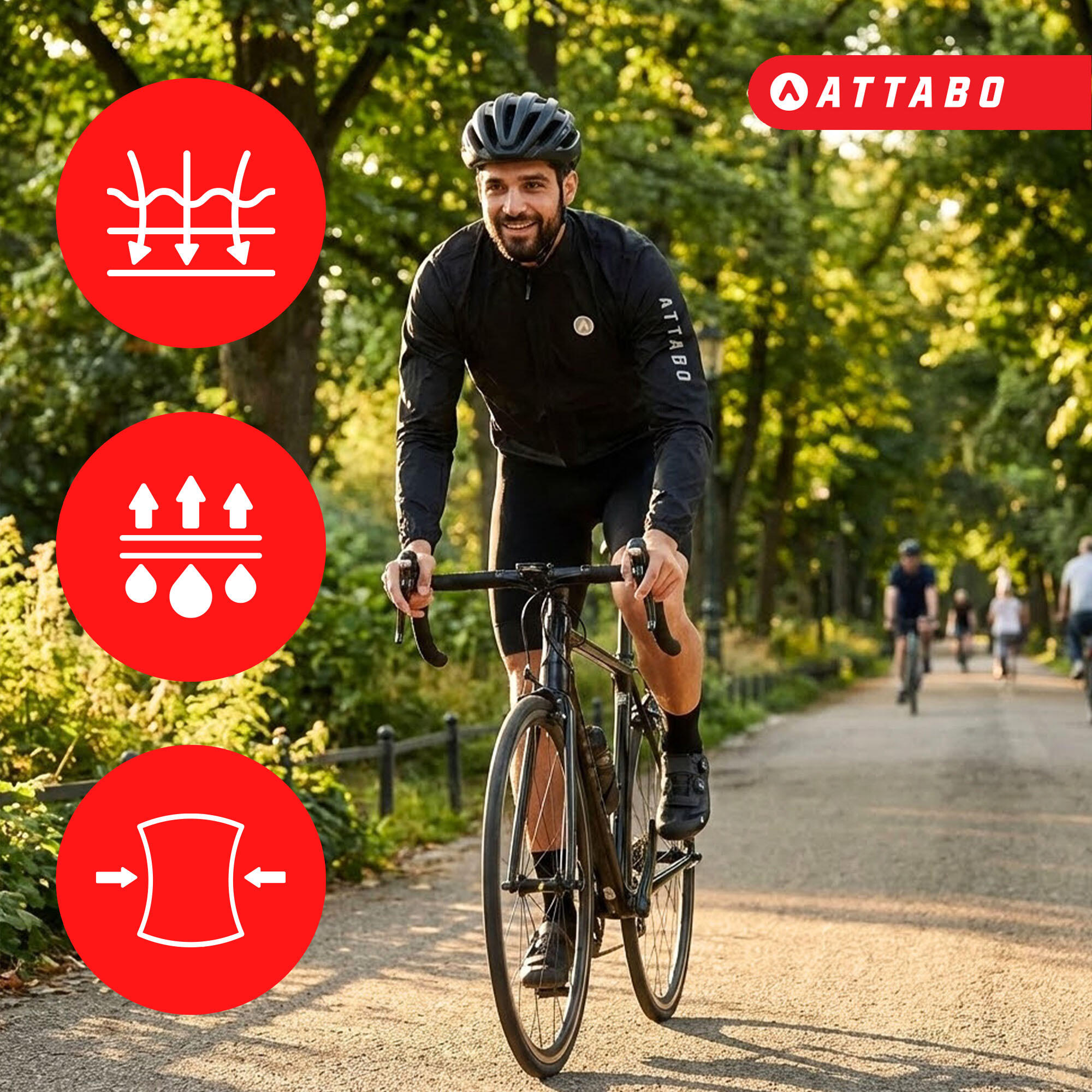 Cuissard de cyclisme pour homme ATTABO Kiro 4/6