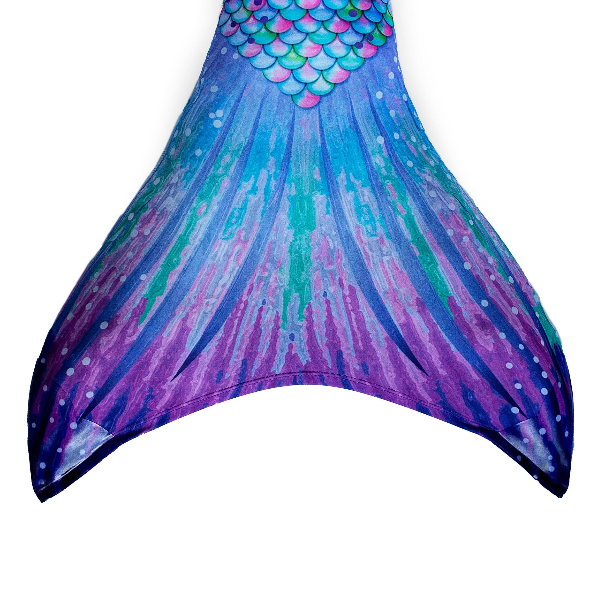 Sun Tails - Queue Sirène Aurora Borealis Jm Bleue, Monopalme Recouverte, Résistante Chlore - Maillot De Bain Shorty - Bleu - Decathlon