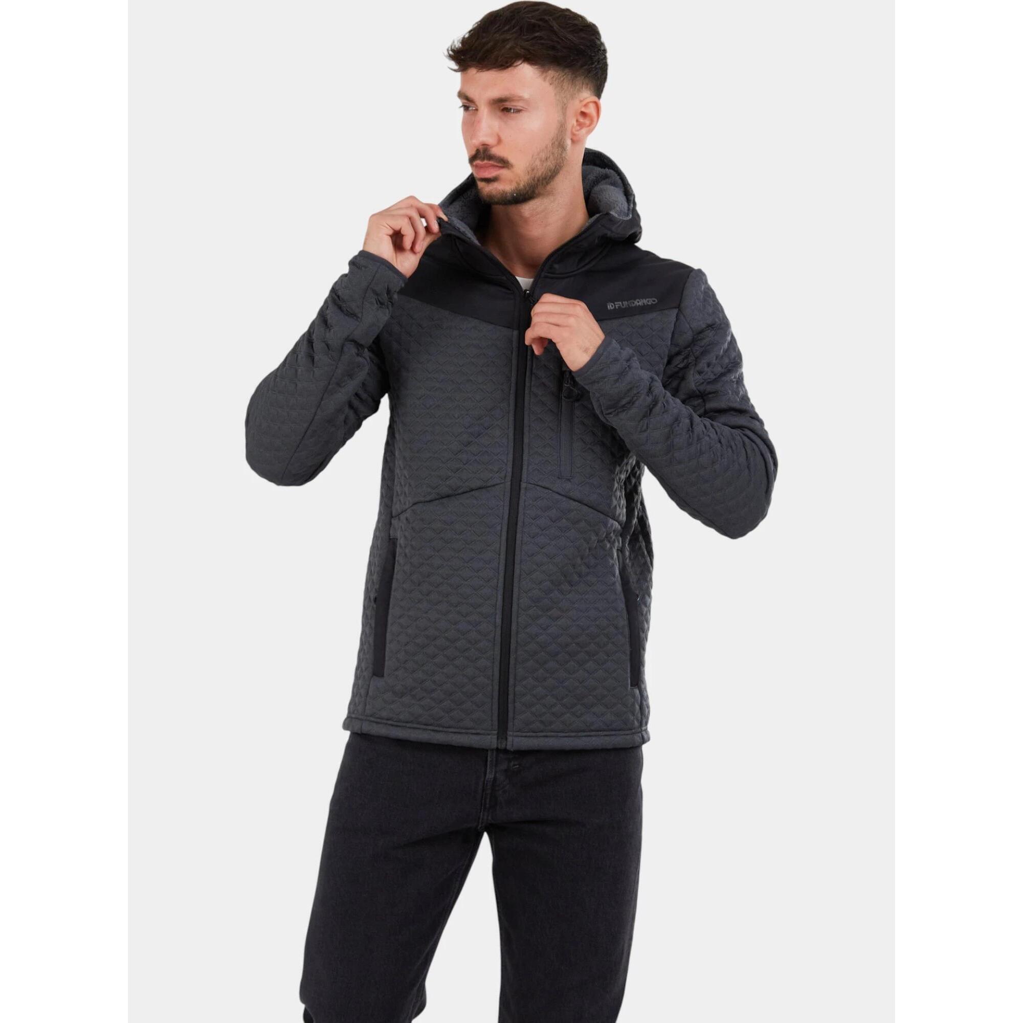 Fundango - Pull Homme Ashford - Polaire - Gris|noir - 48 Xl - Decathlon