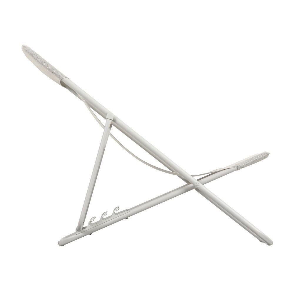 Lot de 2 Transats jardin pliants multi-positions - MAXI TRANSAT - Beige 4/7