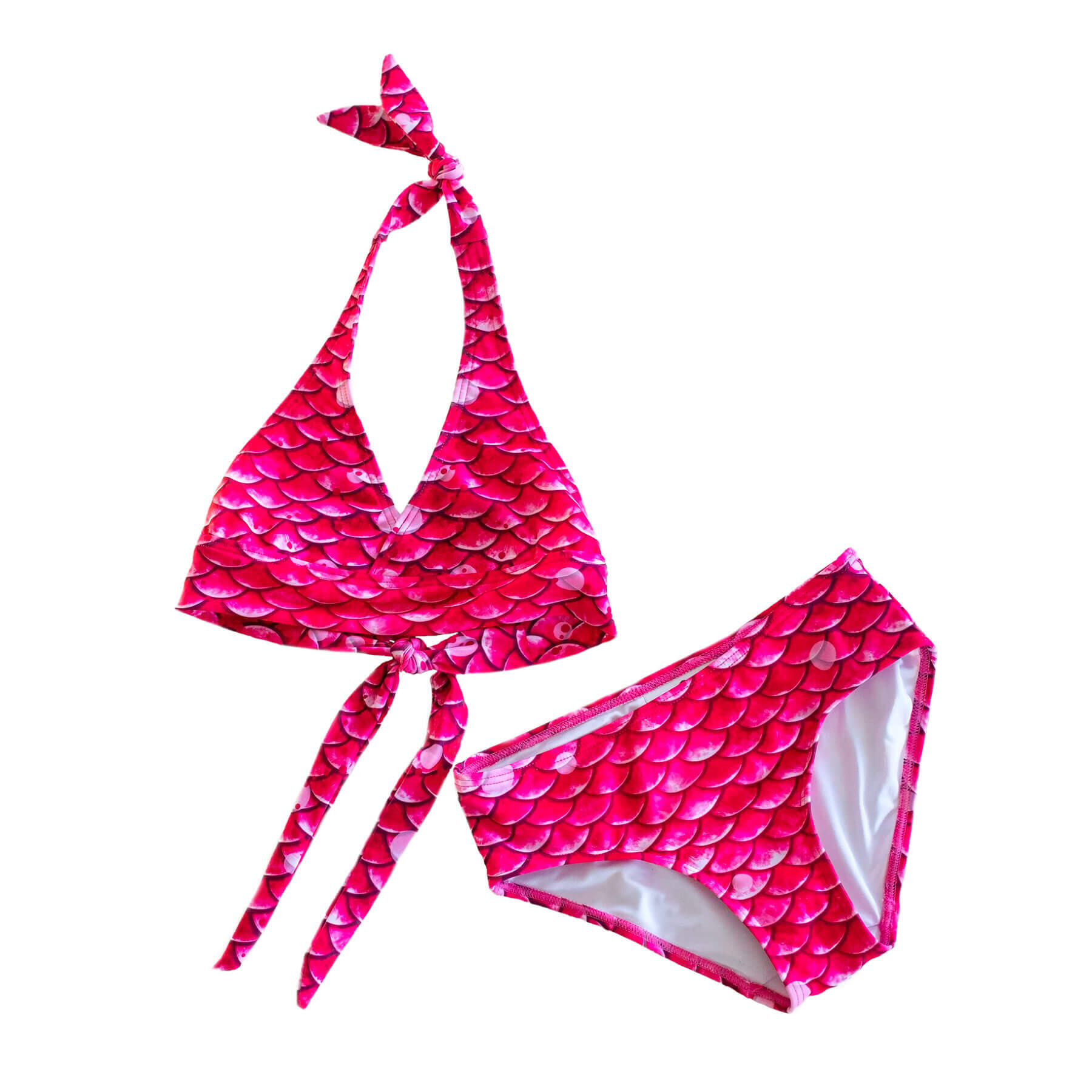 Sun Tails - Bikini Sirene Bahama Pink Pour Filles - Motif Écailles, Rosa - Maillot De Bain 2 Pièces (bikini) - Rose|rouge - Decathlon