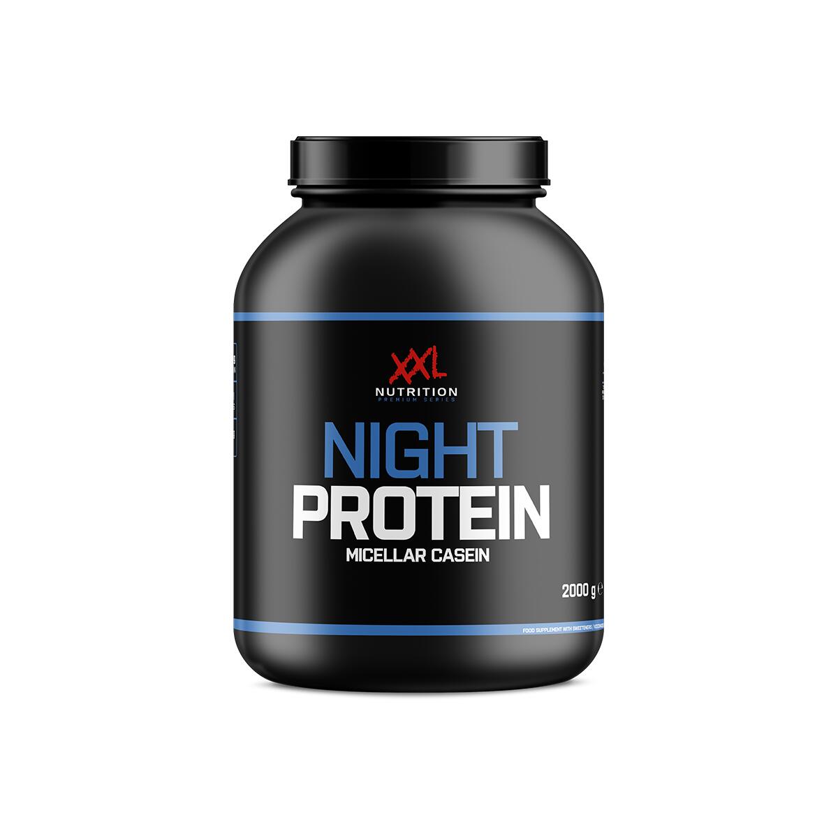 Night Protein - Jusqu'à 89% Protéine, Caséine - Banane - 2000 grammes 2/2