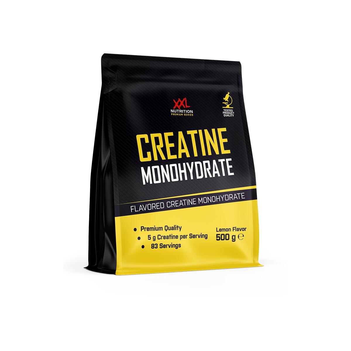 Creatine Monohydraat - 100% Créatine Monohydrate - Citron - 500g (100 doses)