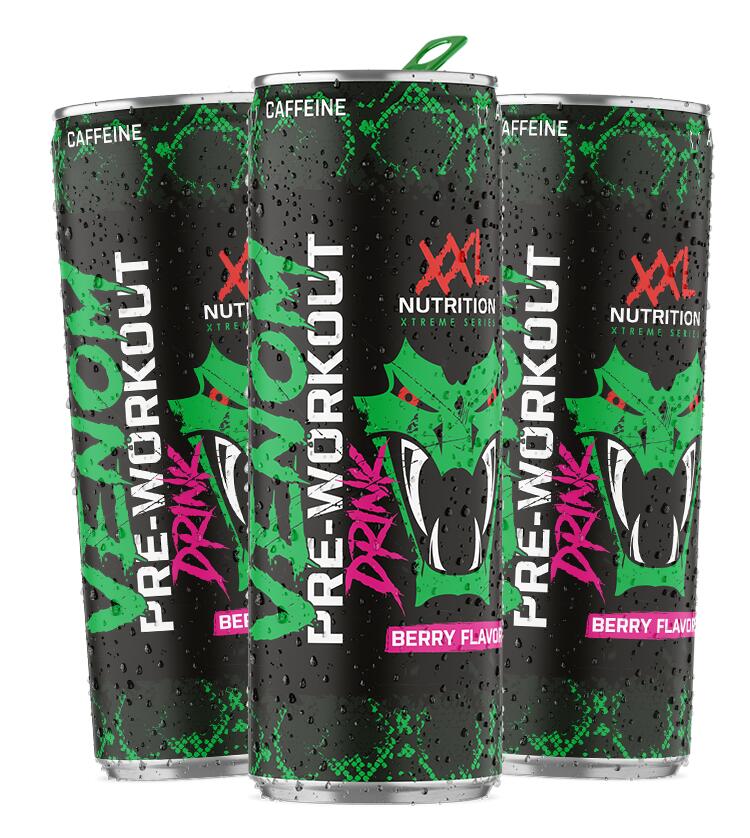 Venom Pre-Workout Drink - Kant-en-Klare Pre Workout - Bessen -24 Pack (24x250ml) 2/2