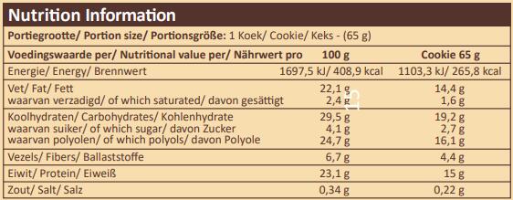 Delicious Protein Cookie - 15g Protéines - Biscuit Protéinés - Chocolat - 12x65g 2/2