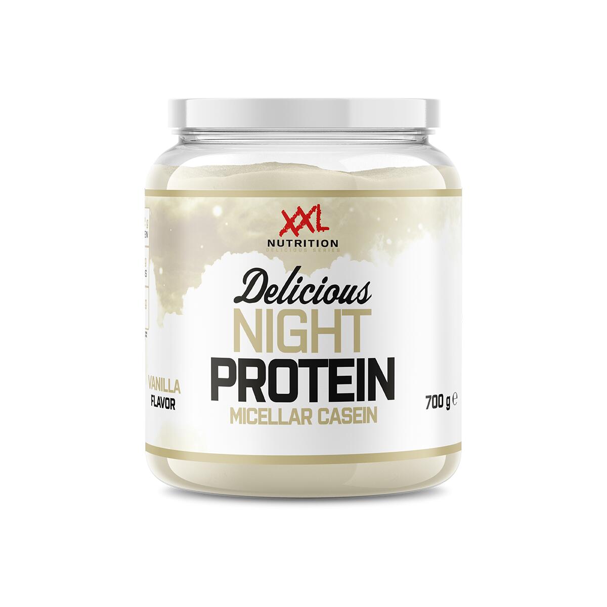 Delicious Night Protein - 22g Eiwit, Caseïne Eiwitpoeder - Vanille - 700 gram 2/2