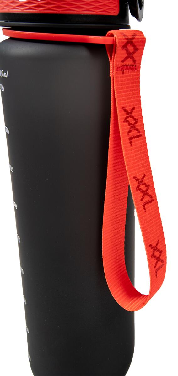 Hydrate Bottle - Waterfles met Drinktuit en Rietje - Zwart Rood - 1000ml 2/2