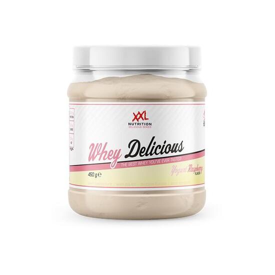Whey Delicious - 80% Eiwit, Proteïne Poeder - Yoghurt Framboos -450g (15 shakes)
