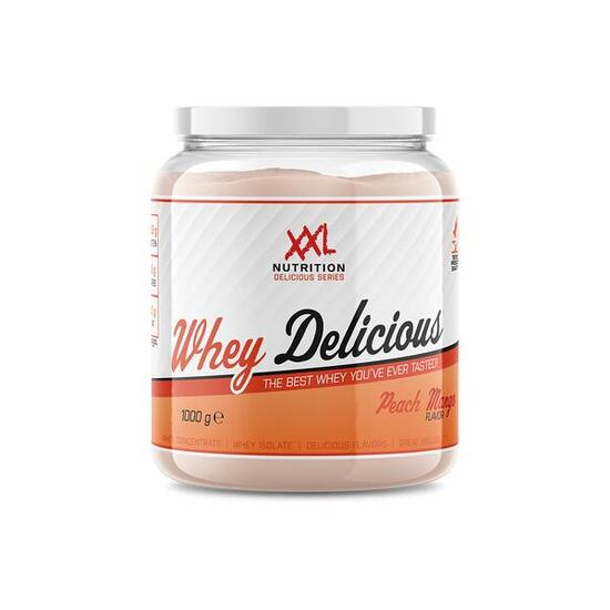 Whey Delicious - 80% Eiwit, Proteïne Poeder - Perzik / Mango - 1000g (33 shakes)