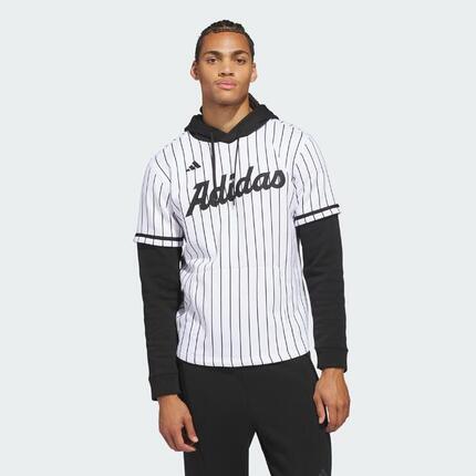 Maillot à capuche adidas Dugout Pinstripe