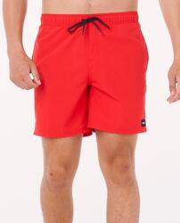 Short de bain Homme 17" volley élastique en tissu extensible Noir