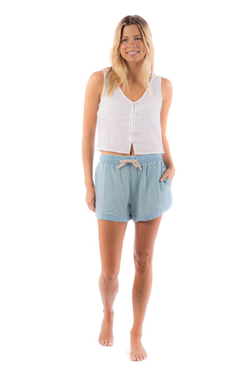 Short Femme en coton avec cordon de serrage léger et stylé 4/6