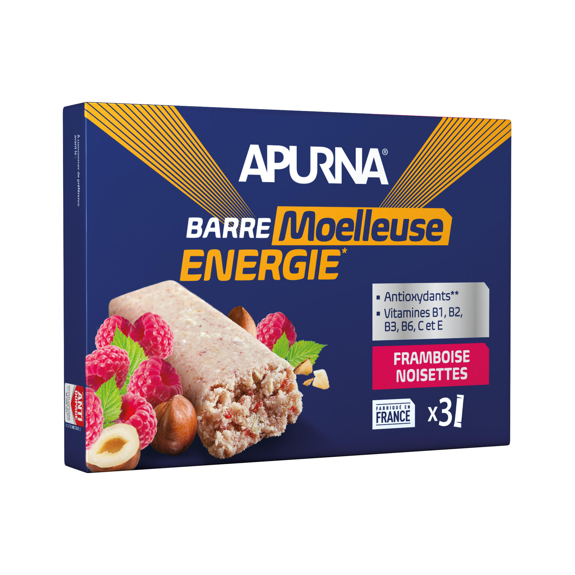 APURNA Set of 3 energy bars Apurna Noisette/Framboise
