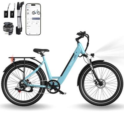 ​elektrische fiets voor volwassenen 27.5" e-bike, app & nfc, rcb-g6​