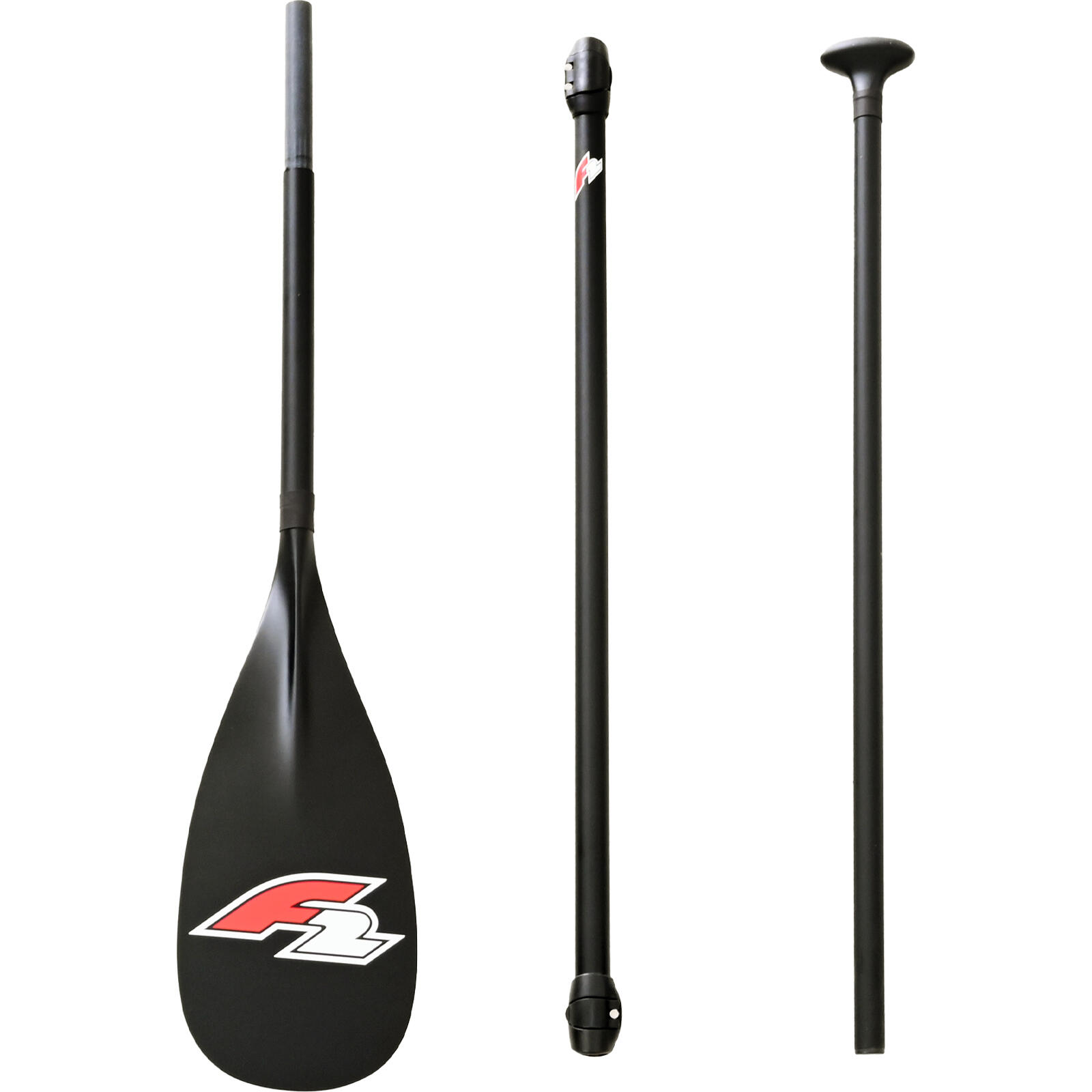 F2  SUP Paddel 40% Carbon Paddle 3-teilig 170-220cm Schwarz 2/3