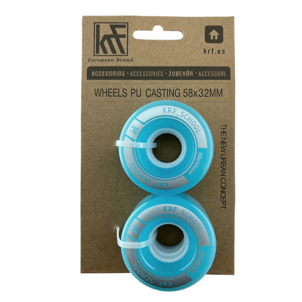 Pack de 2 Ruedas KRF School para Patines Paralelos Y Krf School Tamaño 58×32 Mm 2/3