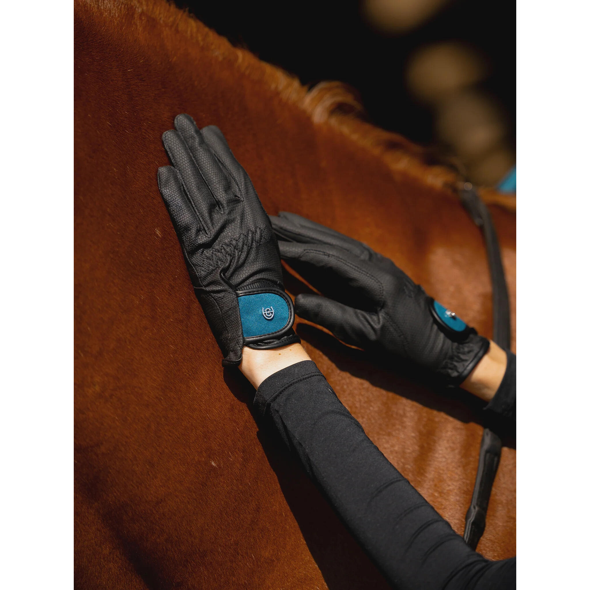 Leren rijhandschoenen Equestrian Stockholm Motion 2/2