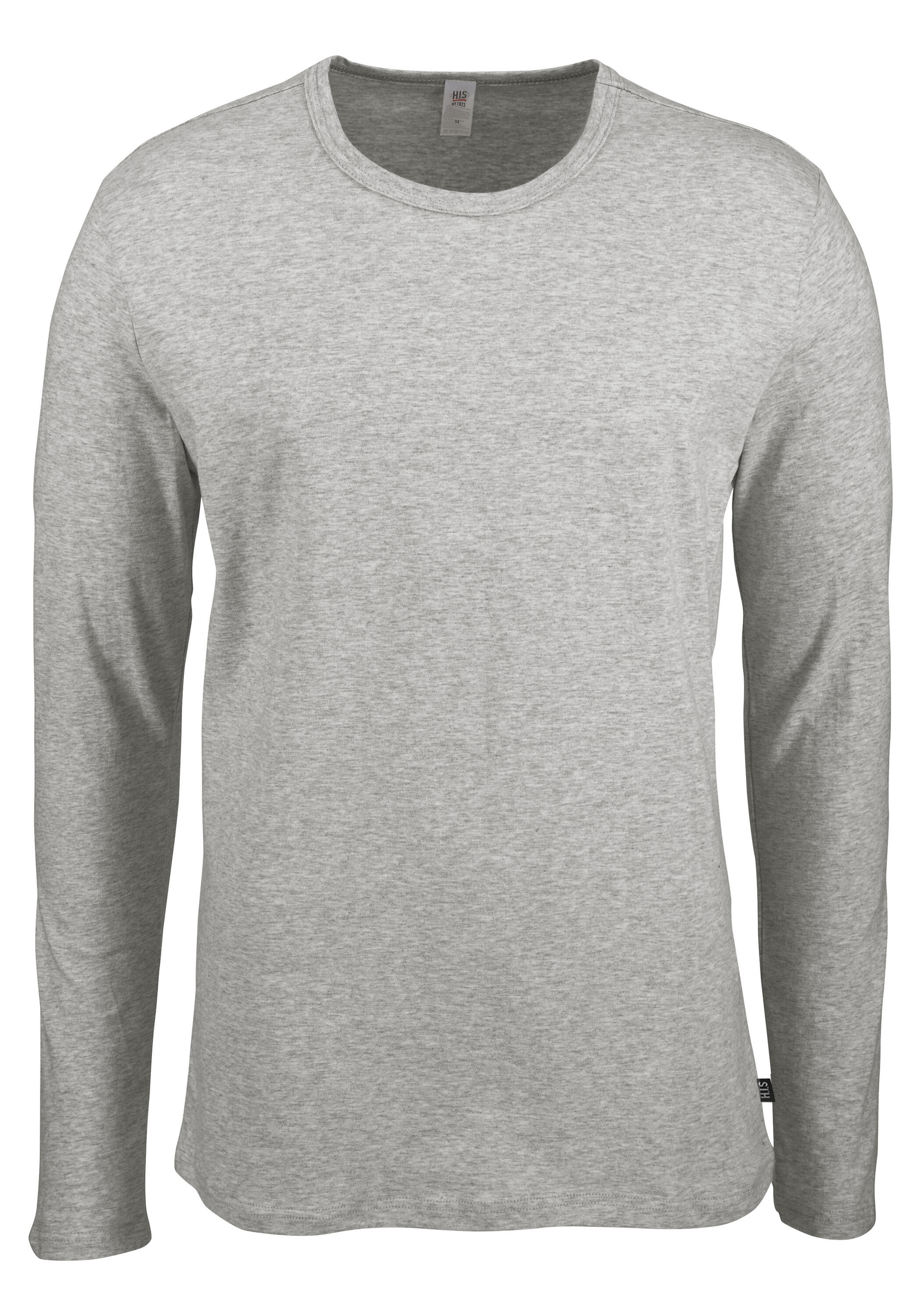 Herren H.I.S Langarmshirts (2 Stück), aus Baumwolle 4/4