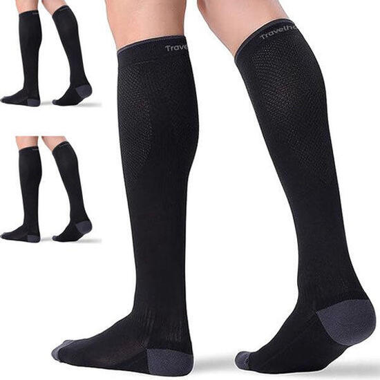 Chaussettes de compression – Noires – 3 paires