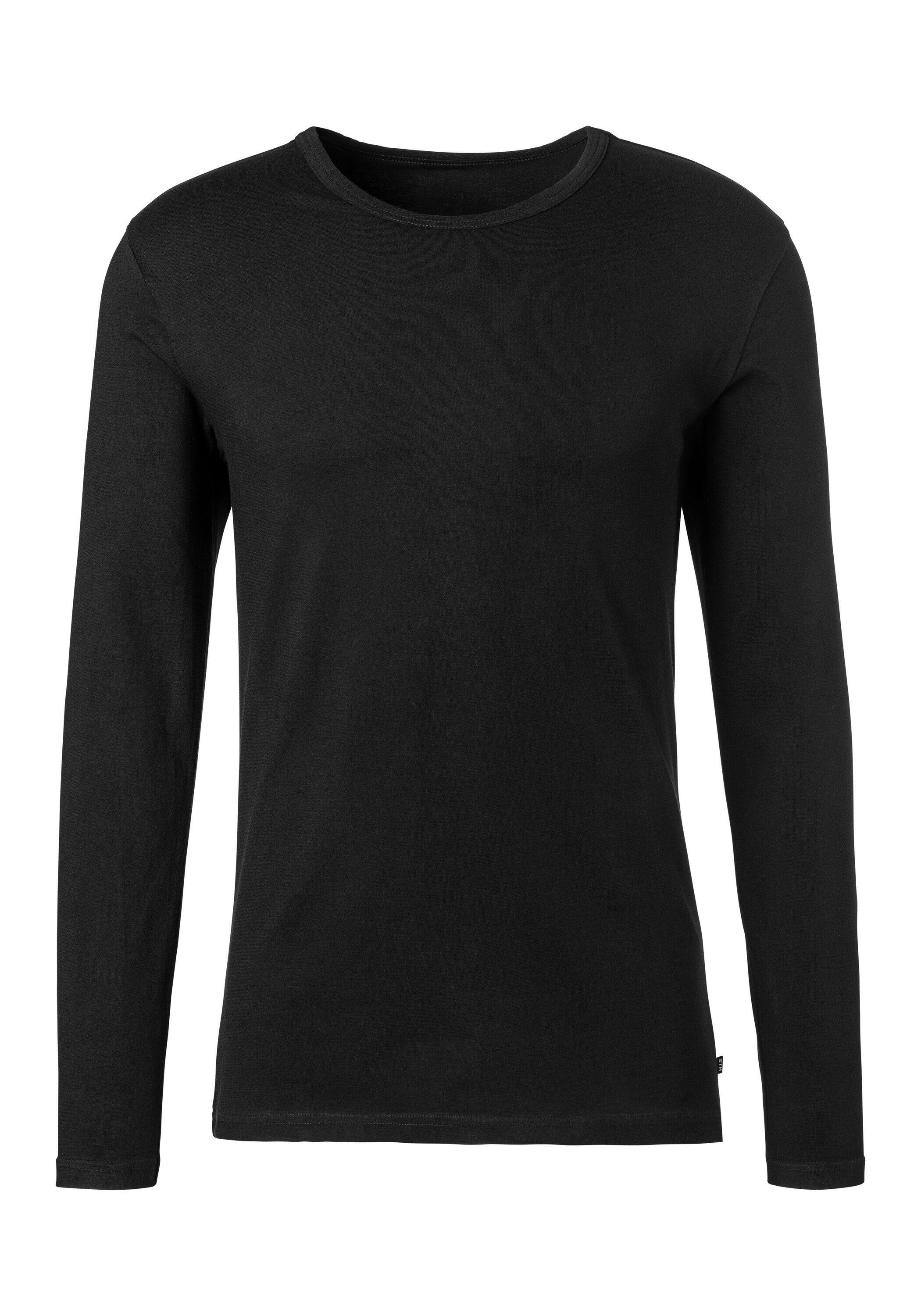 Herren H.I.S Langarmshirts (2 Stück), aus Baumwolle 5/5