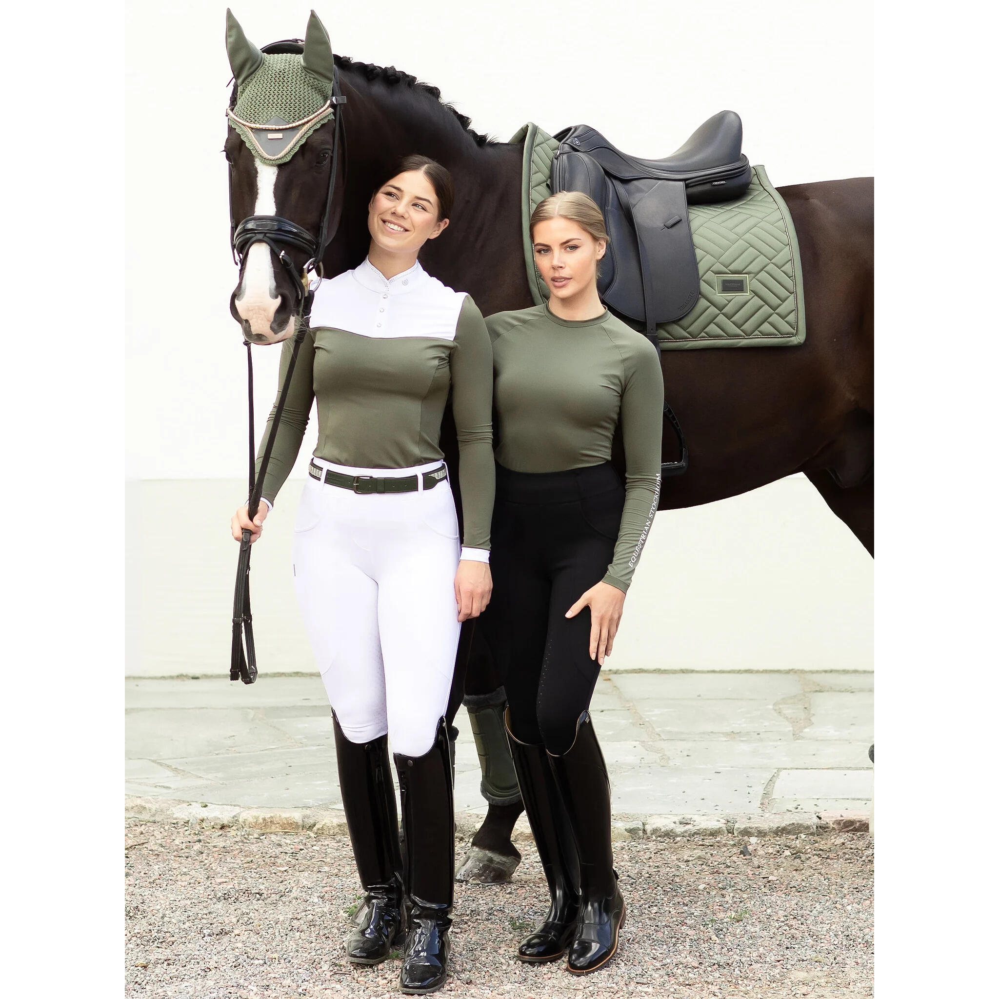 Polo de concours manches longues femme Equestrian Stockholm 4/4